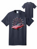 Heather Blue w/ Red Mustang Short Sleeve T-shirt