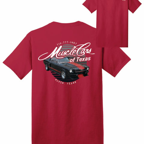 Red w/Mustang short sleeve T-shirt